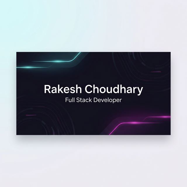 Rakesh Choudhary | Software Engineer & Full Stack Developer